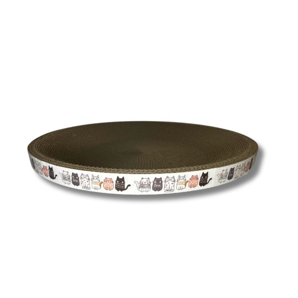 Cat Print Round Scratching Pad